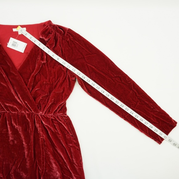 Beltaine Red Velvet Holiday Party Dress - Picture 7 of 8